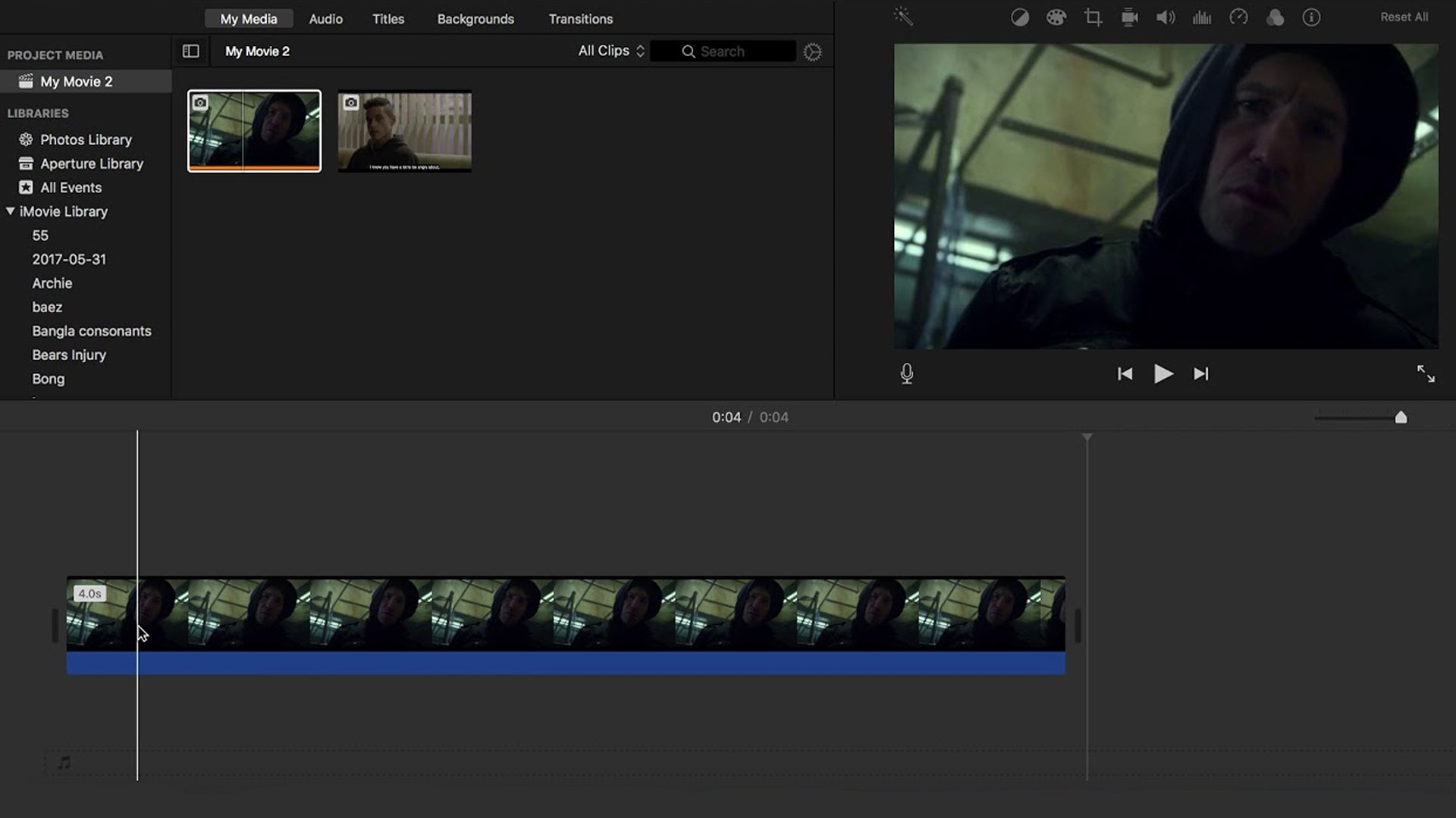 iMovie Screenshot 2